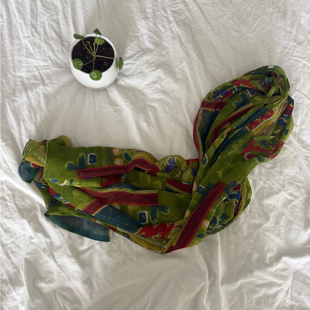 Colorful Patchwork Scarf - Picture 2 of 5